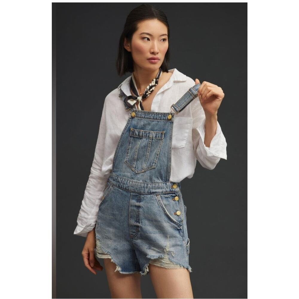 Pilcro Anthropologie Denim Shortalls Overalls
